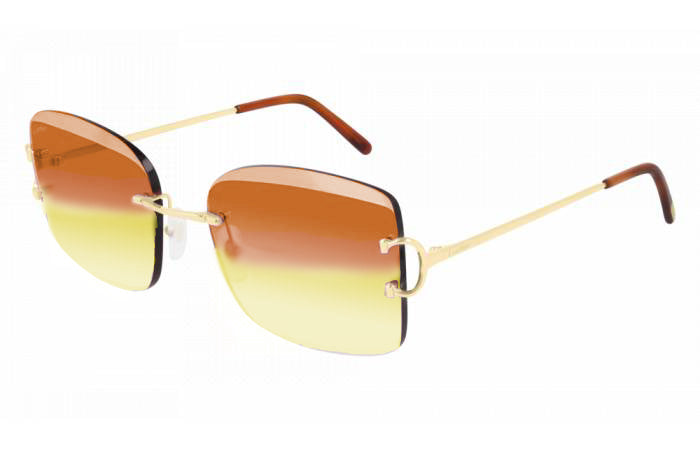 CT0007RS - Gold Frame with Candy Corn Lenses