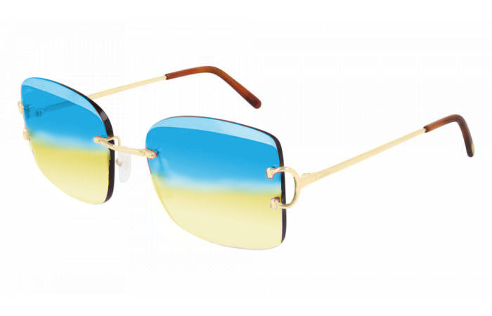 Cartier - CT0007RS  - Gold Frame with Cool Summer Lenses