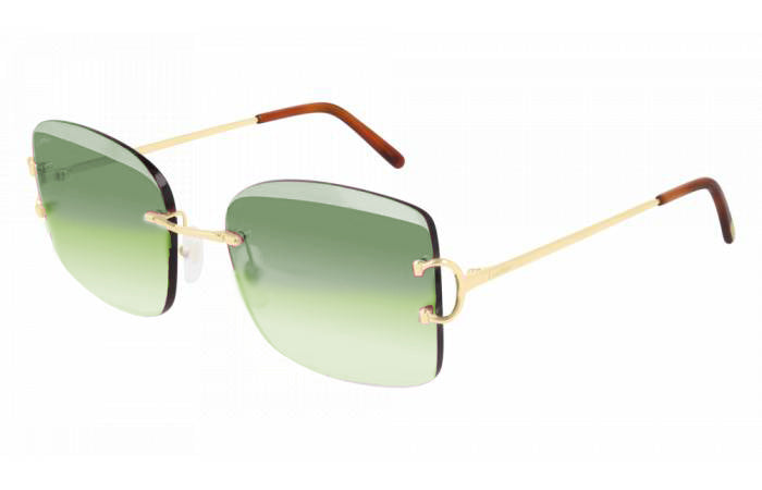 Cartier - CT0007RS - Gold Frame with Forrest Green Lenses