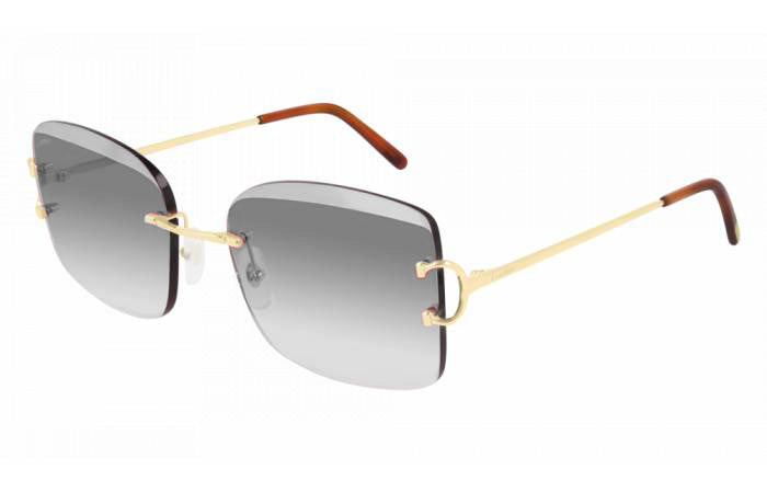 Cartier - CT0007RS 001 - Gold Frame with Grey Lenses