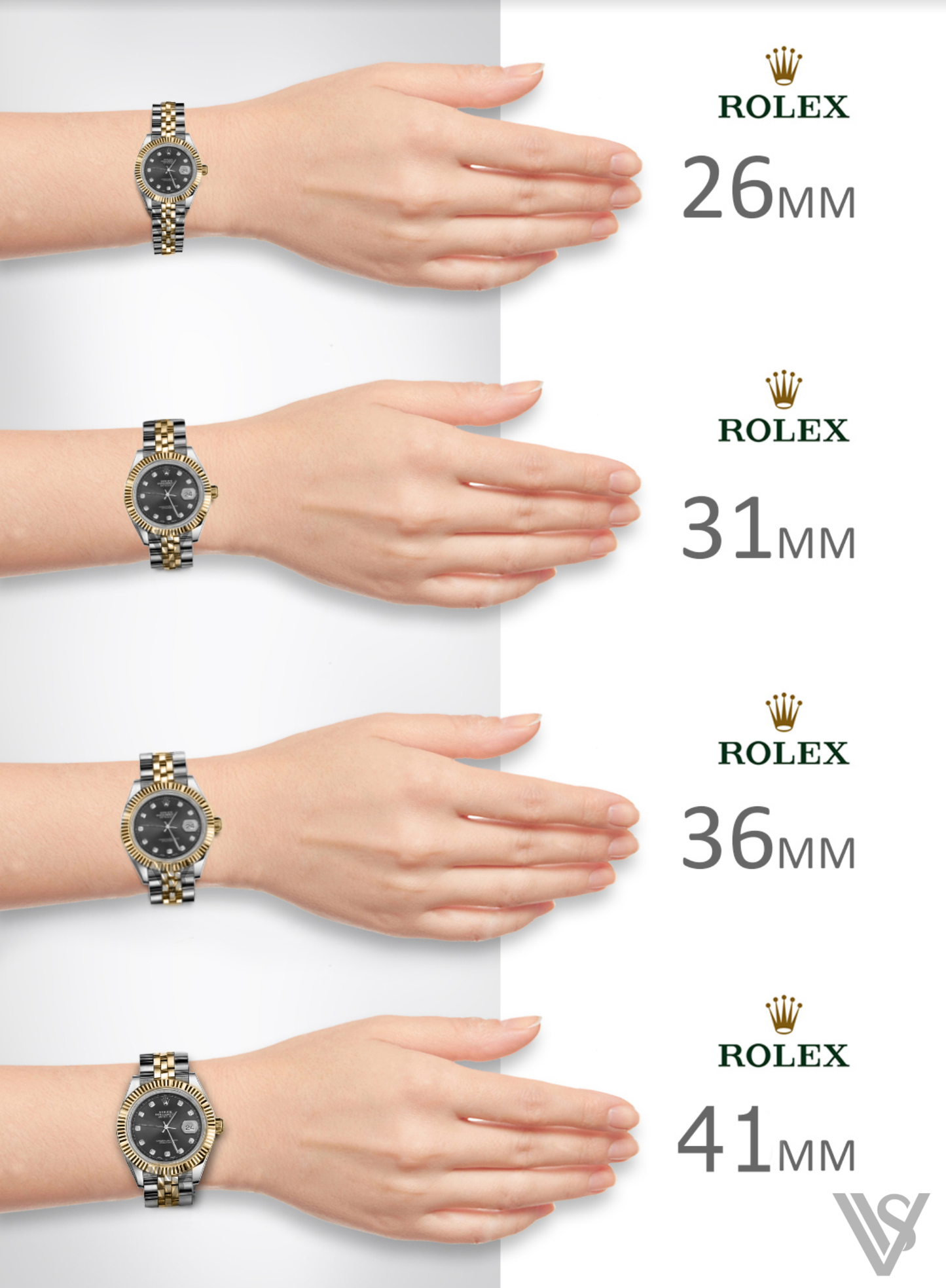 Rolex - Datejust - Slate Green Roman Dial 18K Yellow Gold Fluted Bezel Stainless Steel Yellow Jubilee Bracelet Men's Watch