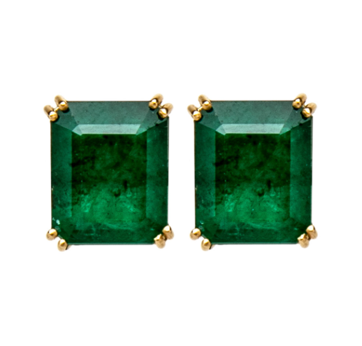 Elsa Emerald Studs