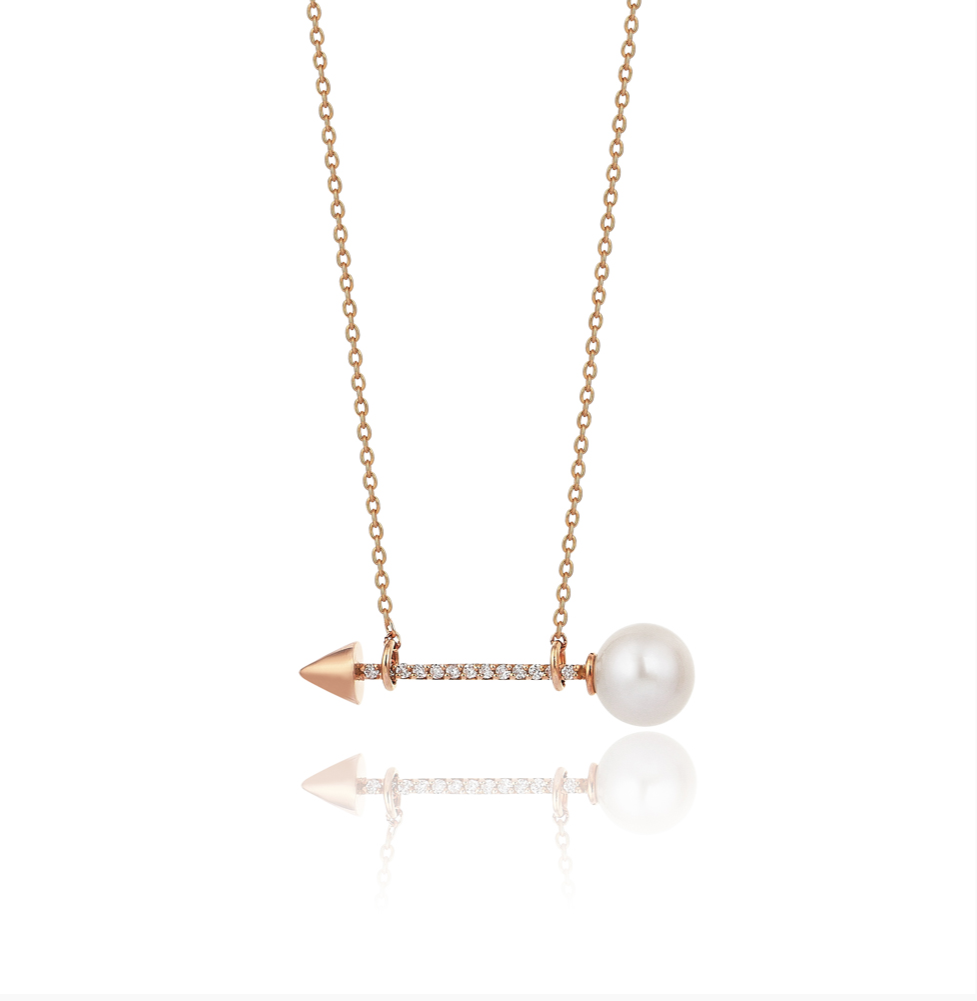 Cupid Pearl & Diamond Necklace