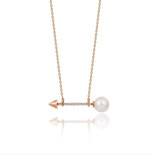 Cupid Pearl & Diamond Necklace