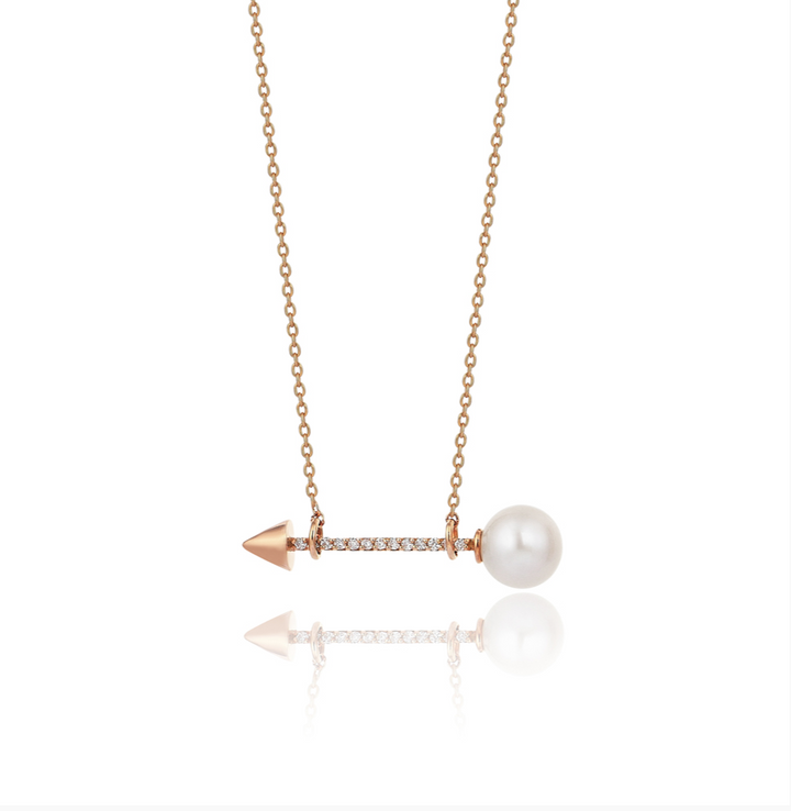 Cupid Pearl & Diamond Necklace